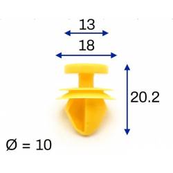 Jeu de 10 Clips pour Habillages intérieurs | PEUGEOT 206 CC de 2000 à 2009 | OE 6991S9 photo 2