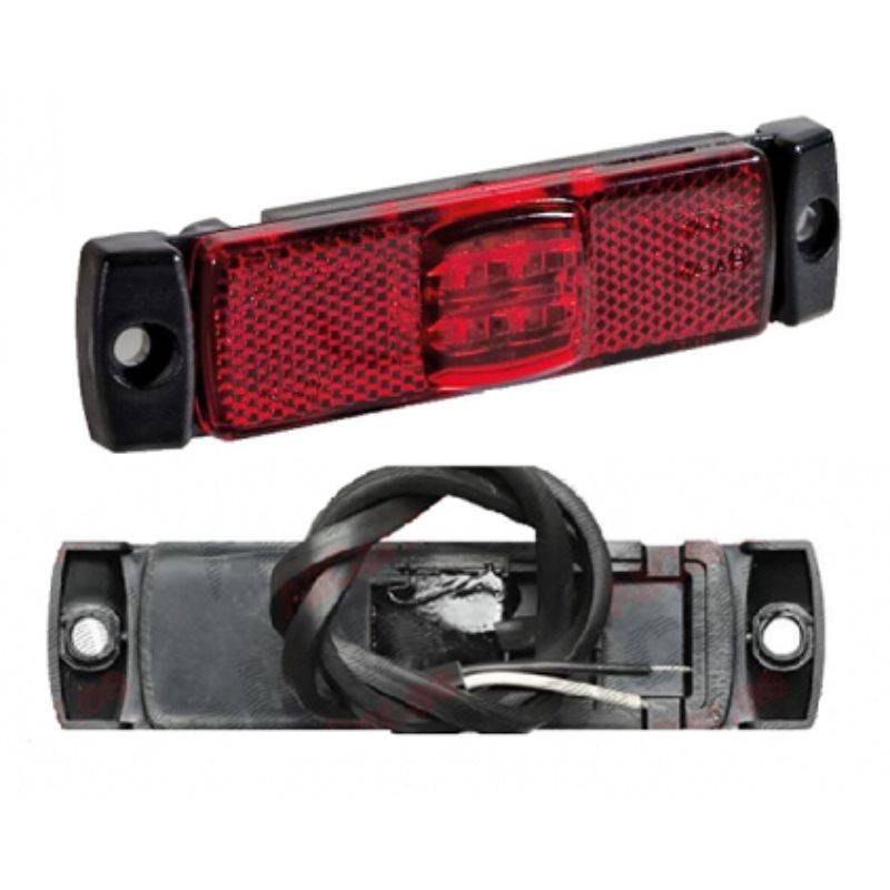 Feu de gabarit LED camion 12/24V couleur rouge dimensions 30x97x12mm