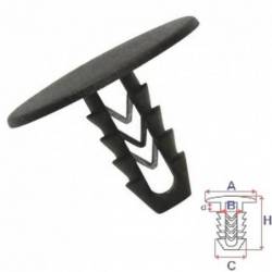 Clips de coffre et tableau de bord Alfa Romeo GTV 1994 à 2005 | 25 Pcs | OE 14592287 | Noir