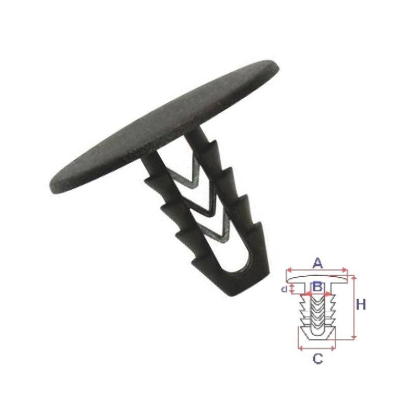 Clips de coffre et tableau de bord Alfa Romeo GTV 1994 à 2005 | 25 Pcs | OE 14592287 | Noir