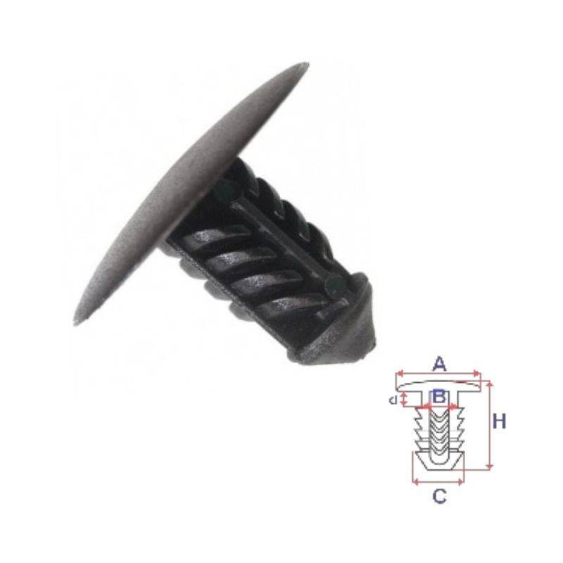 Clips compartiment moteur Alfa Romeo 147 2000 à 2010 | 10 Pcs | OE 735266957