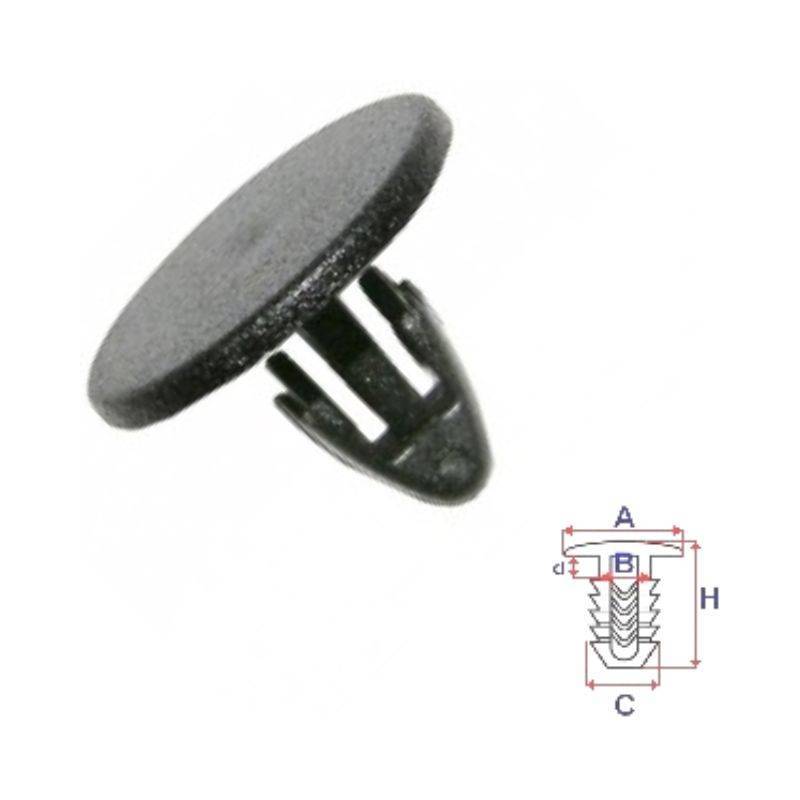 Clips capot moteur Dacia Dokker | 10 Pcs | OE 7703077117