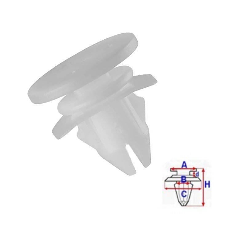 Clips moulures de seuil extérieur Volvo XC70 de 2007 à 2016 | OE 30784514 | 5 Pcs