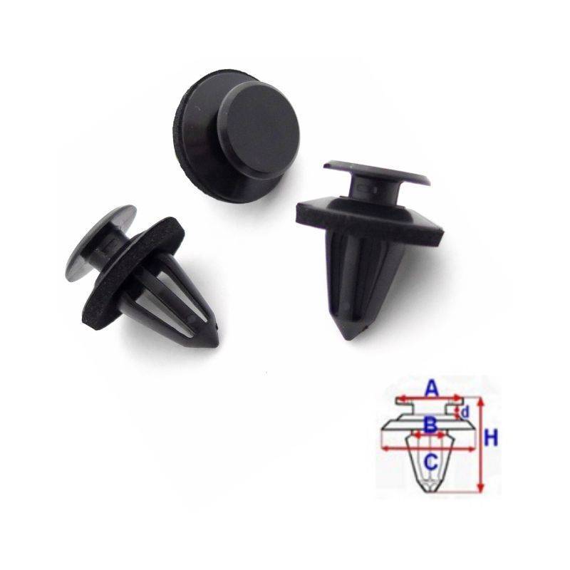 Clips garniture de porte Alfa Romeo Mito après 2008 | OE 71738386 | 10 Pcs