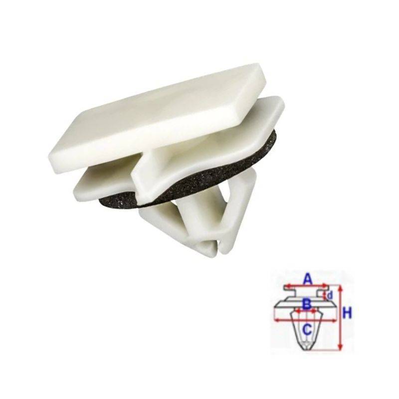 Clips baguettes de seuil Opel Ampera de 2011 à 2014 | OE W710528S300 | 5 Pcs