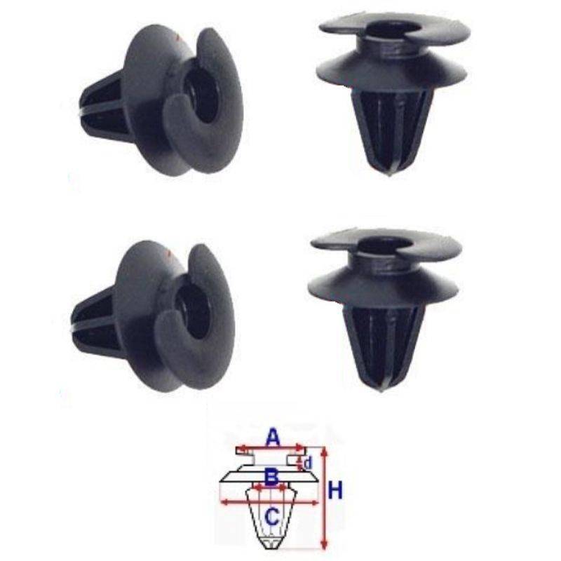 Clips habillages portes Opel Ascona B de 1975 à 1981 | OE 2240587 | 10 Pcs