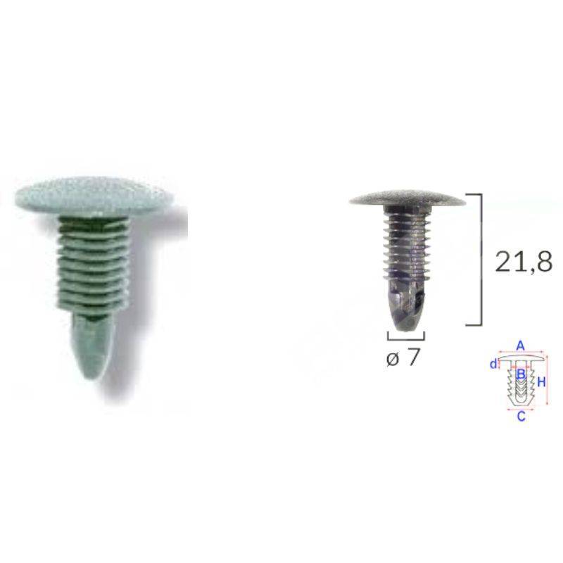 Clips Gris habillages intérieurs Subaru Forester (SJ) de 2013 à 2018 | OE 95033FC030OE | 10 Pcs