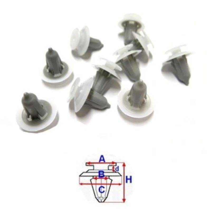 Clips habillages intérieures Iveco Daily de 2006 à 2014 | OE 1020732 | 10 Pcs