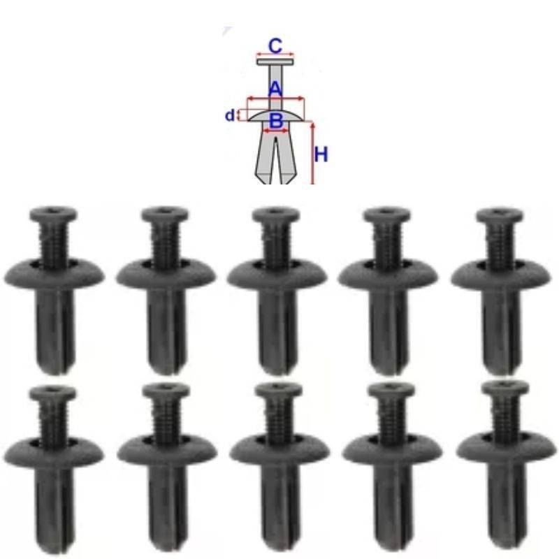 Clips caches sous moteur Honda Civic de 2012 à 2017 | OE 90505SL0003 | 10 Pcs