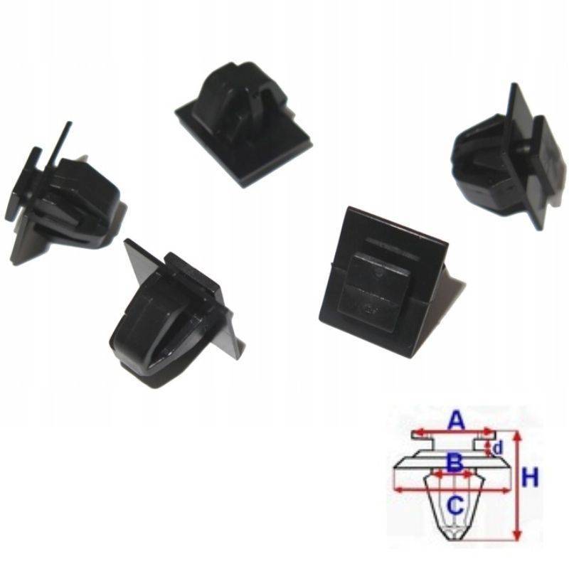 Clips moulures latérales Hyundai Getz de 2002 à 2011 | OE 8775638000 | 10 Pcs