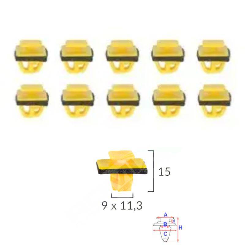 Clips moulures latérales Hyundai Accent de 2000 à 2006 | OE 8775835000 | 10 Pcs