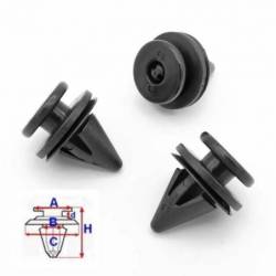 Clips revêtement porte habillage et coffre Volvo V70 (SW) de 2000 à 2007 | OE 7703077354 | 10 Pcs