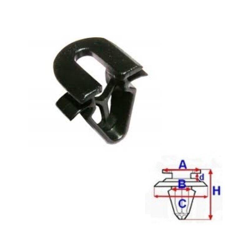 Clips panneaux latéraux et coffre Volvo S40 (MS) de 2004 à 2012 | OE 9132876 | 5 Pcs