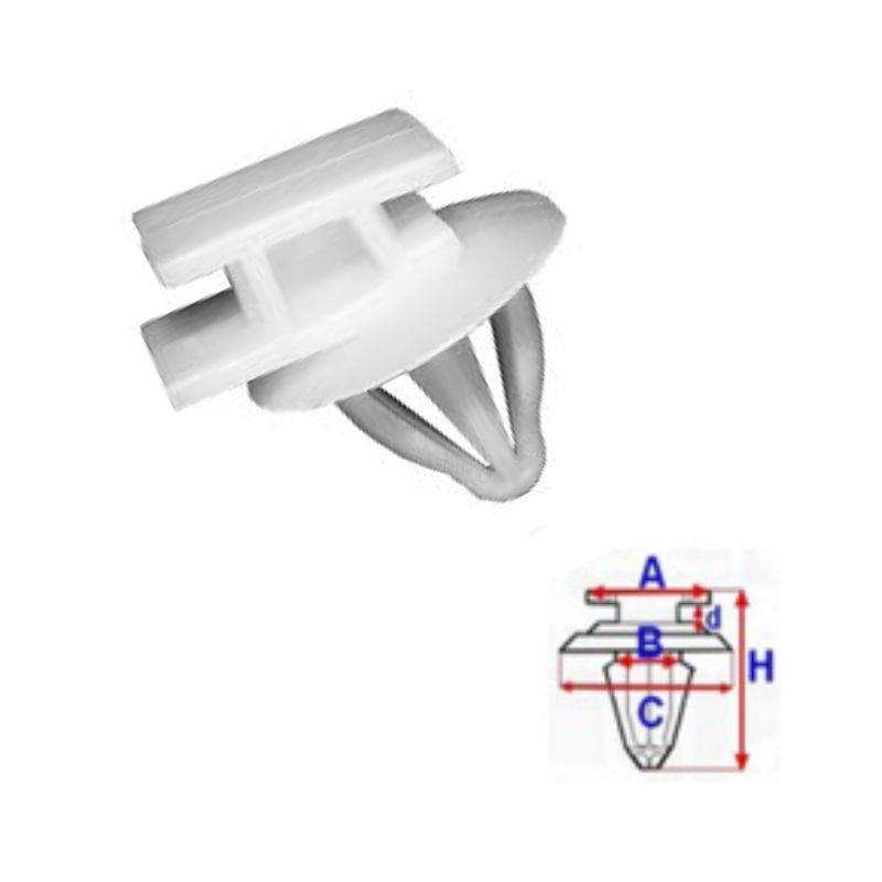 Clips moulures de marche-pied extérieure Volvo XC70 (SW) de 2000 à 2007 | OE 9484284 | 5 Pcs