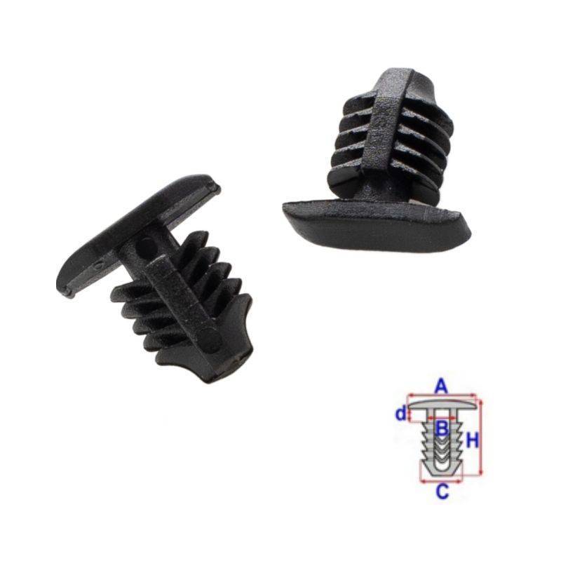 Clips joints de capot moteur Kia Carnival de 2006 à 2011 | OE 864384A100 | 10 Pcs