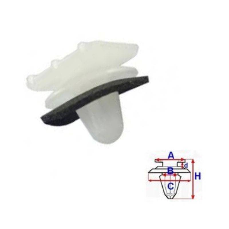 Clips coque de rétroviseur extérieur Honda City de 2008 à 2013 | OE 76222SP1003