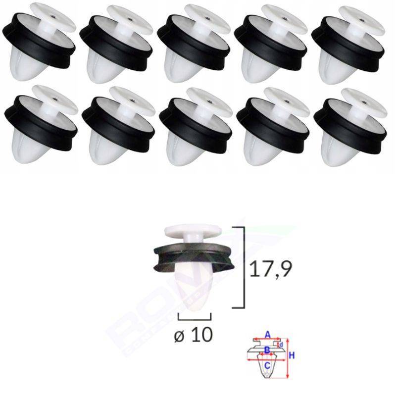 Clips habillage de porte Land Rover Freelander 2006 à 2014 | OE 9341PF | 10 Pcs