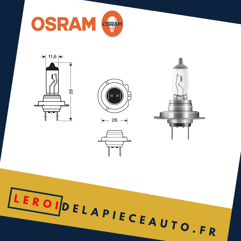 Osram ampoule original line voiture H18 - 65W - 12V Douille PY26d-1
