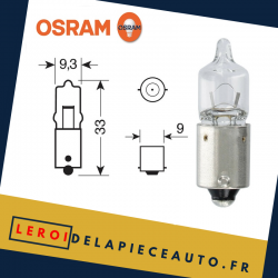 Osram ampoule original line voiture 12V Miniwatt - 5W - Douille BA9s