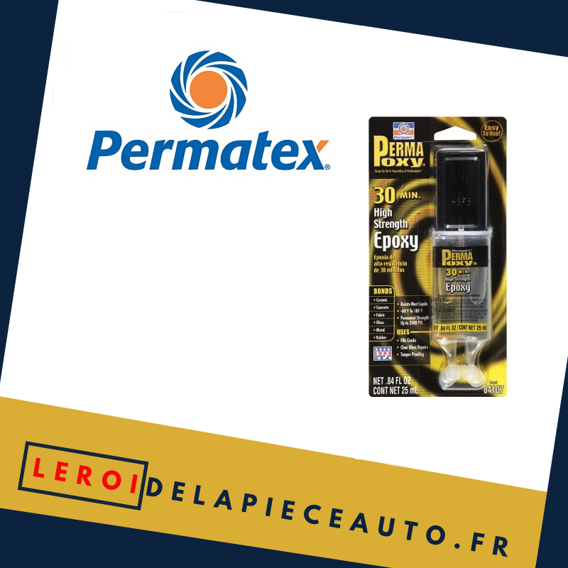 PERMATEX Adhésif époxy transparent super fort 30 minutes