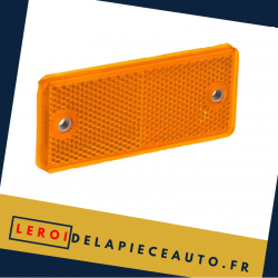 Réflecteur Catadioptre rectangle 94x44 mm fixation vis couleur jaune