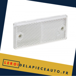 Réflecteur Catadioptre rectangle 94x44 mm fixation vis couleur blanc