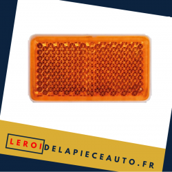 Réflecteur Catadioptre rectangle 94x44 mm autoadhésif couleur orange