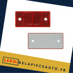 Réflecteur Catadioptre rectangle 69x31 mm couleur rouge