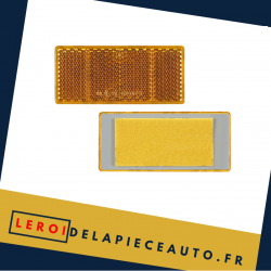 Réflecteur Catadioptre autoadhésif rectangle 69x31 mm couleur jaune