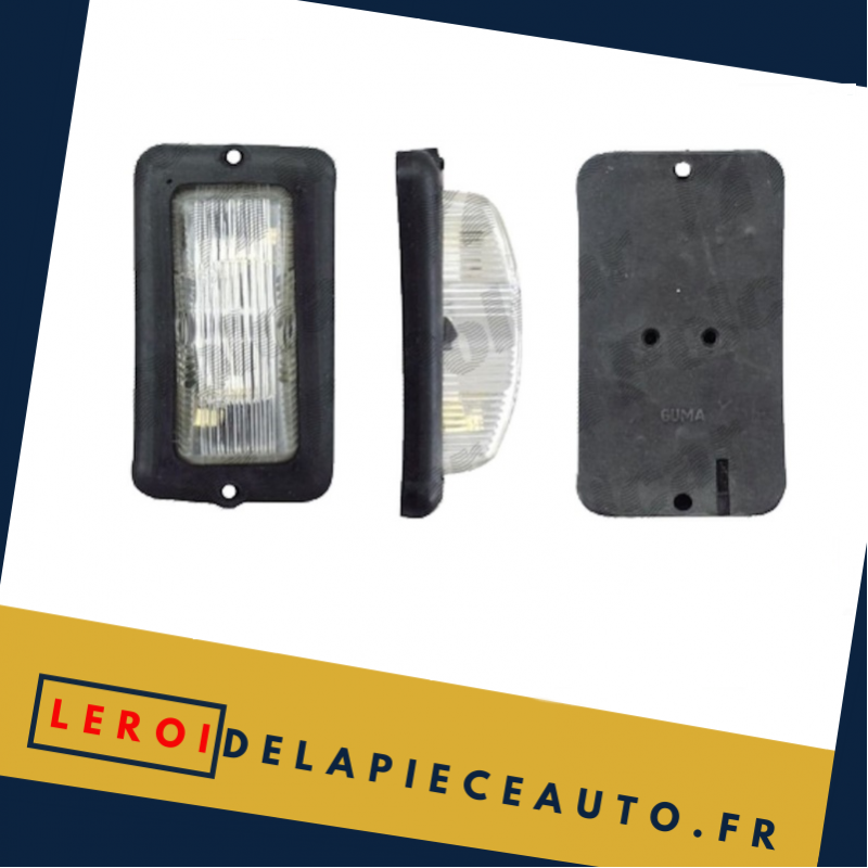 Feu de gabarit LED camion 12/24V noir blanc dimensions 95x50x30 mm