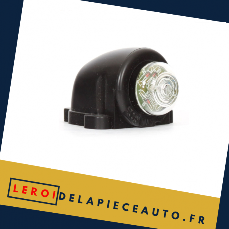 Feu de gabarit rond LED 12/24V couleur rouge avec support de montage