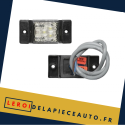 Feu de gabarit LED camion 12/24V couleur blanc dimensions 33x73x17mm