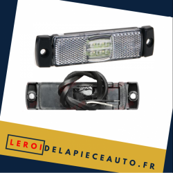 Feu de gabarit LED camion 12/24V couleur blanc dimensions 30x97x12mm