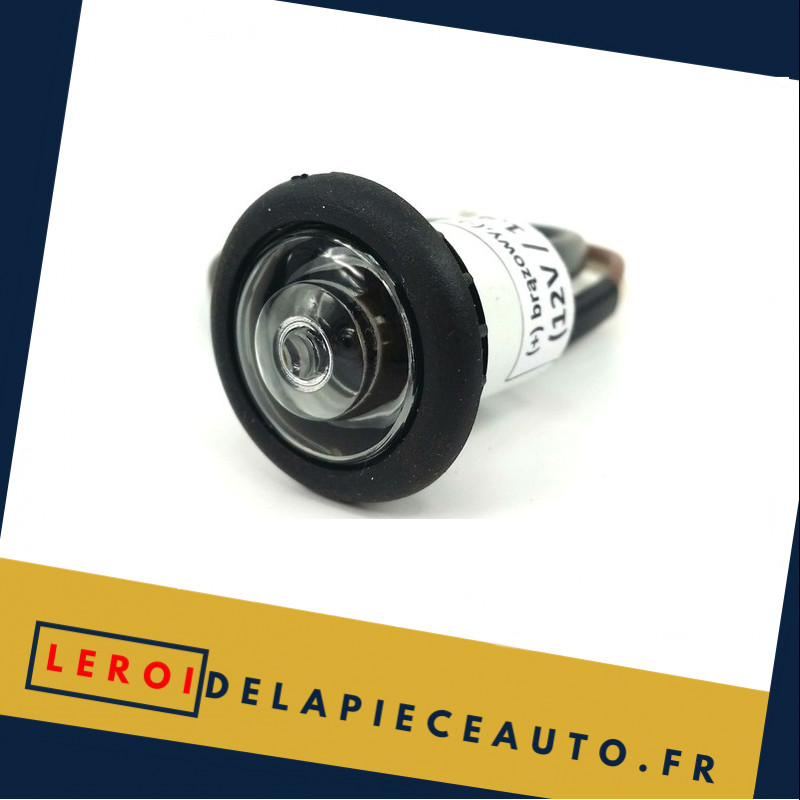 Feu de position LED camion 12V couleur blanc diamètre 27.5 mm