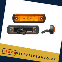 Feu de gabarit rectangle LED 12/24V jaune diamètre 30x110x15 mm