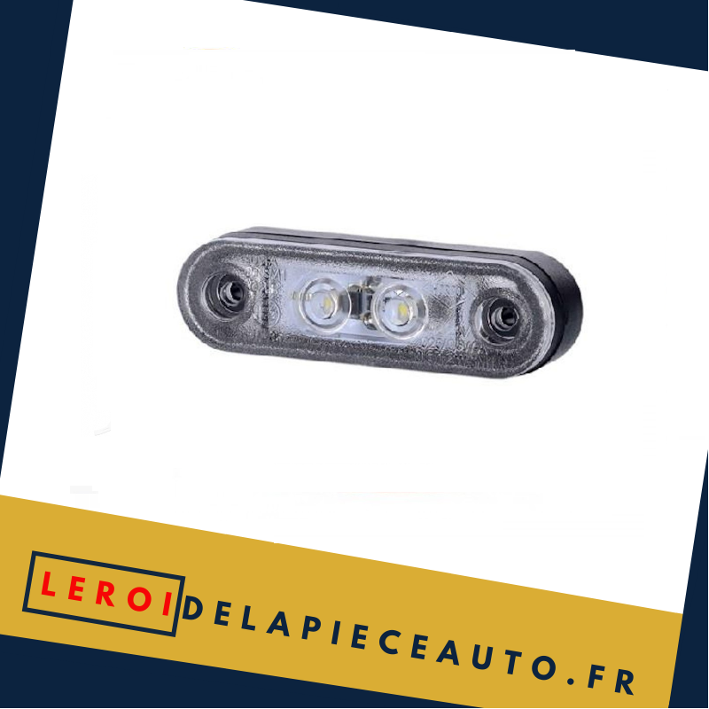 Feu de gabarit ovale LED 12/24V blanc diamètre 23x80 mm