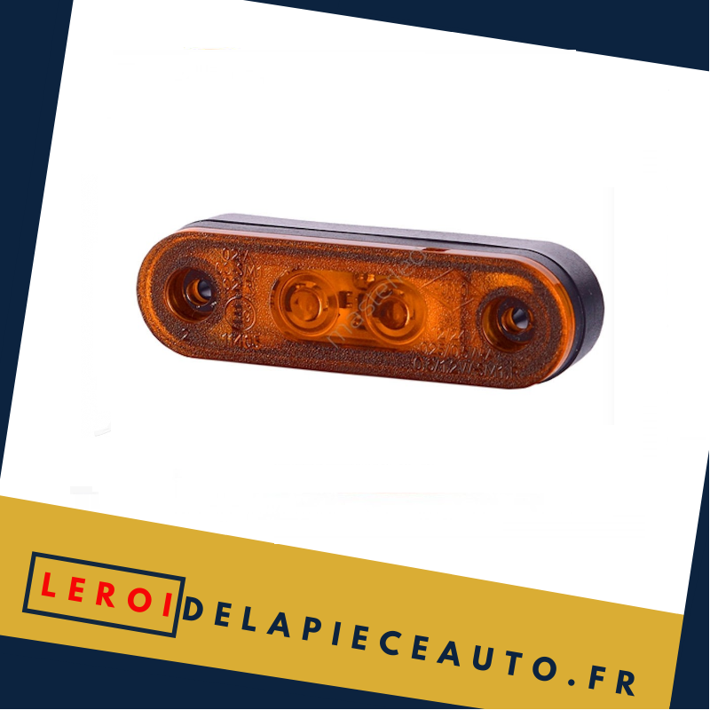 Feu de gabarit ovale LED 12/24V orange diamètre 23x80 mm