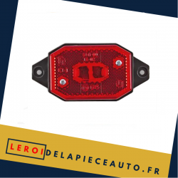 Feu de position ovale C5W 12/24V couleur rouge dimensions 42x64x33 mm