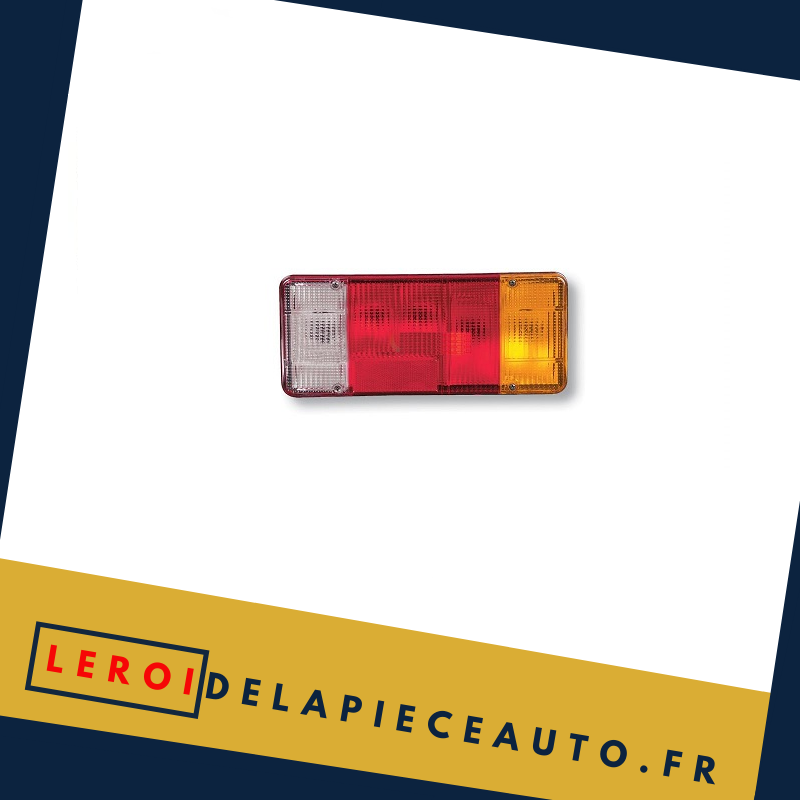 Cabochon de feu arrière droit CITROËN C25 rouge blanc jaune 130x300 mm