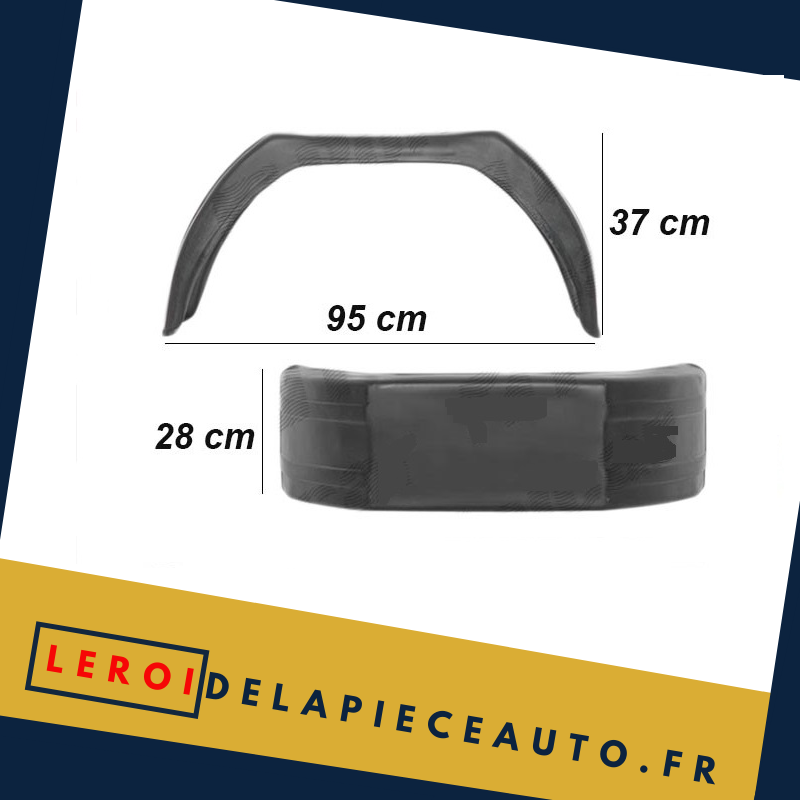 Aile remorque plastique garde-boue roues arrière remorque 28/95/37 cm