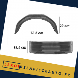 Aile remorque plastique garde-boue roues arrière remorque 19.5/78.5/29 cm