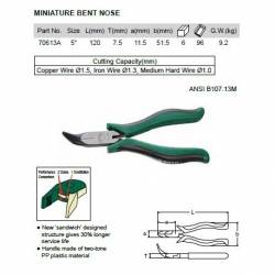 Pince miniature à mâchoires repliées de 5 " SATA S70613A