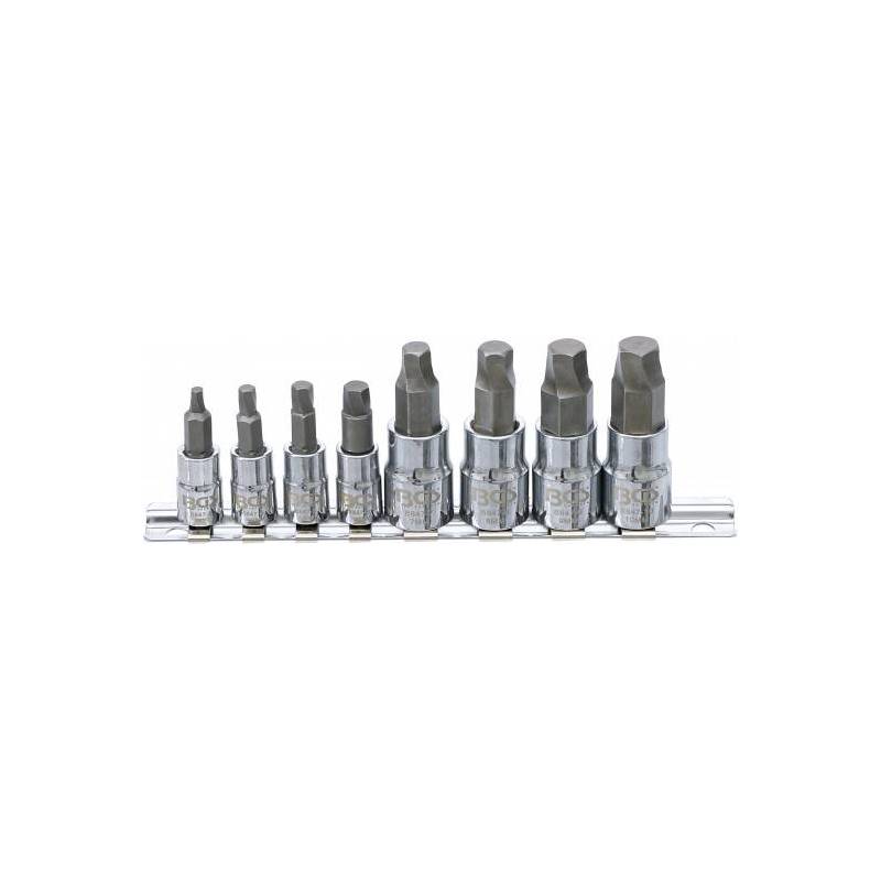 Jeu d'extracteurs de vis | 6,3 mm (1/4") / 10 mm (3/8") | pour six pans creux 3 -10 mm | 8 pièces BGS 6847