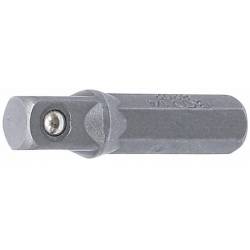 Adaptateur à cliquet pour embouts, 6,3 mm (1/4") - mâle 6,3 mm (1/4") | 30 mm BGS 8202