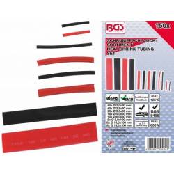 Assortiment de gaines rétractables | rouges / noires | 150 pièces