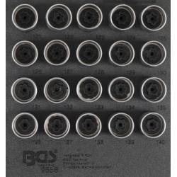 Insert de servante d'atelier Jeu d'outils pour écrous antivol Opel (type C) | 20 pièces BGS 9558