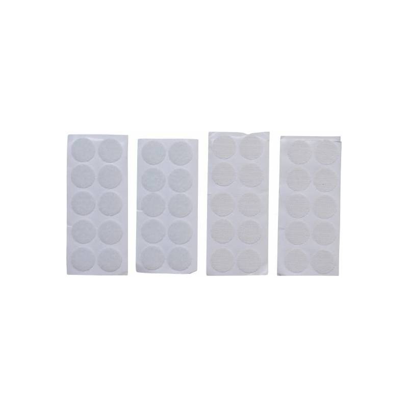 Points Velcro | autocollants | blanc | 40 pièces