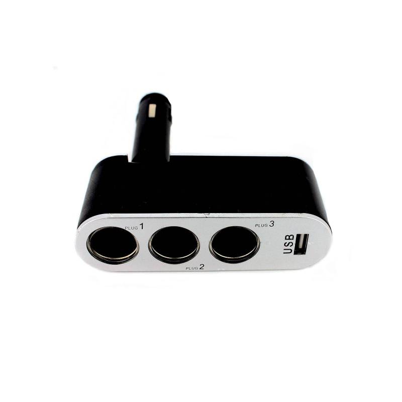 Distributeur 3 voies + connexion USB 1A pouvant se brancher sur une prise allume cigare
