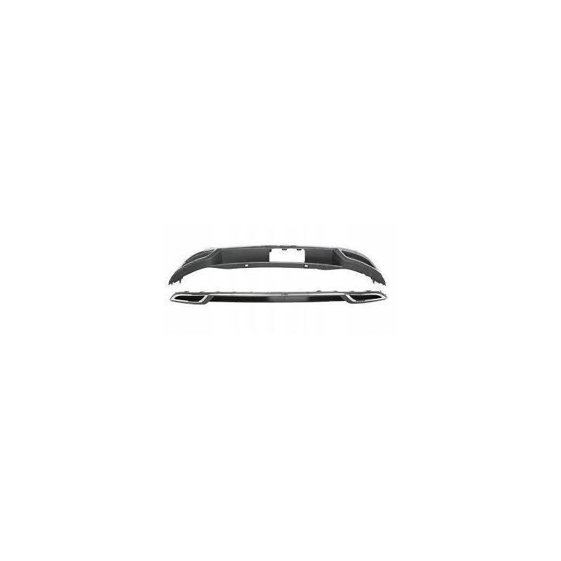 Spoiler de Pare-chocs arrière Chrome/Noir VW Golf VII Hatchback 2017 à 2020