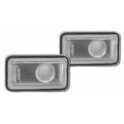 Clignotant répétiteur d'aile couleur transparent argent pour Audi 100 de 1982 à 1994 (lot de 2)